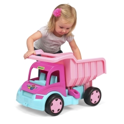 Wader 65106 -  Gigant Truck Wywrotka z Przyczepą zestaw różowy